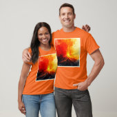 Vulkanische uitbarsting Abstracte kunst T-shirt (Unisex)