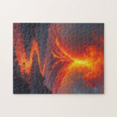 Vulkanische uitbarsting lava heet kleurrijk legpuzzel (Horizontaal)