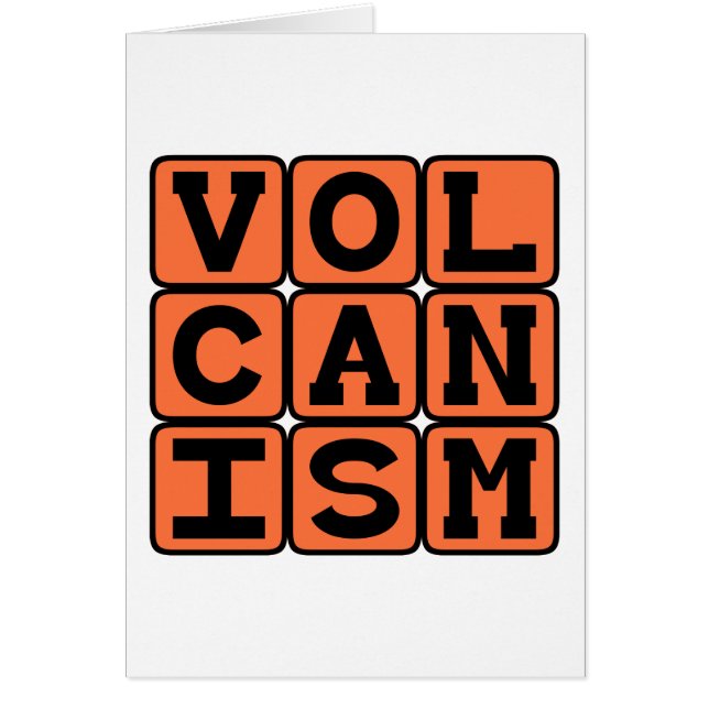 Vulkanisme, uitbarsting van gesmolten gesteente (Voorkant)