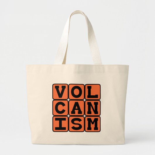 Vulkanisme, uitbarsting van gesmolten gesteente grote tote bag (Voorkant)
