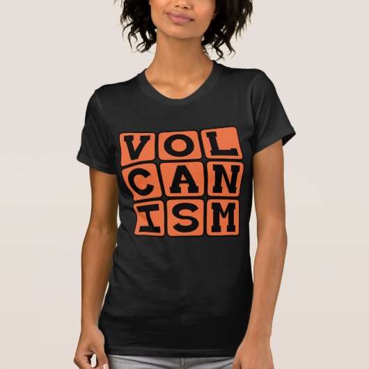 Vulkanisme, uitbarsting van gesmolten gesteente t-shirt (Voorkant)