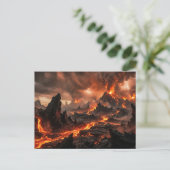 Vulkanlava Briefkaart (Staand voorkant)