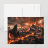Vulkanlava Briefkaart (Voorkant / Achterkant)