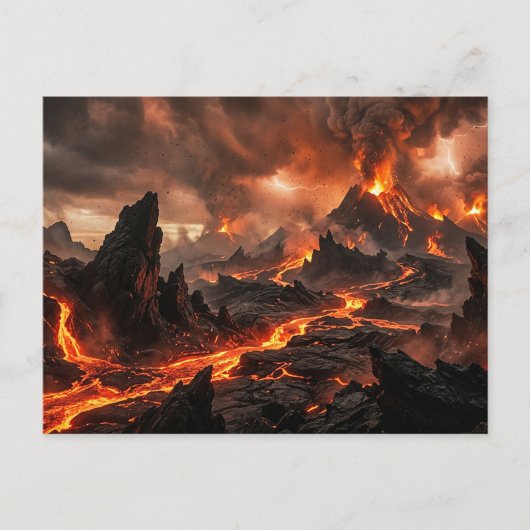 Vulkanlava Briefkaart (Voorkant)