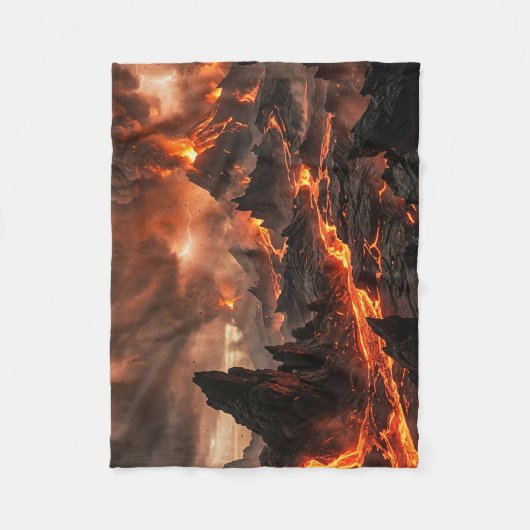 Vulkanlava Fleece Deken (Voorkant)