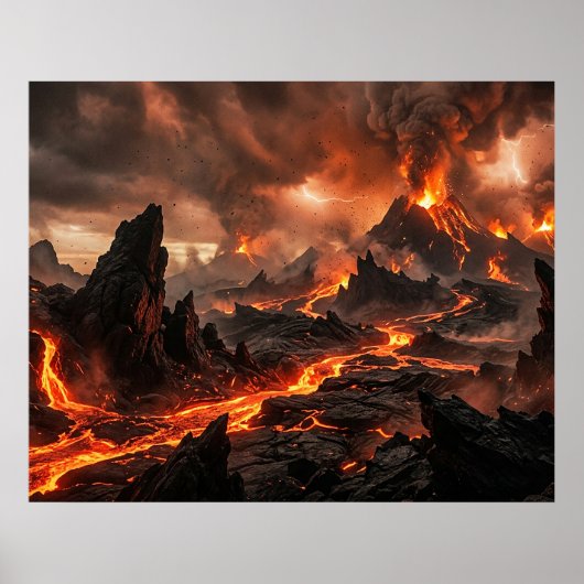 Vulkanlava Poster (Voorkant)
