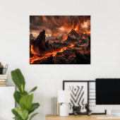 Vulkanlava Poster (Thuiskantoor)