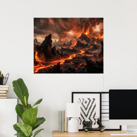 Vulkanlava Poster (Thuiskantoor)