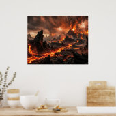 Vulkanlava Poster (Keuken)