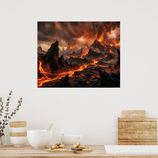 Vulkanlava Poster (Keuken)