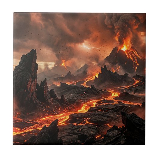 Vulkanlava Tegeltje (Voorkant)