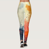 Vulkanuitbarsting: Ruwe Kracht Leggings (Achterkant)