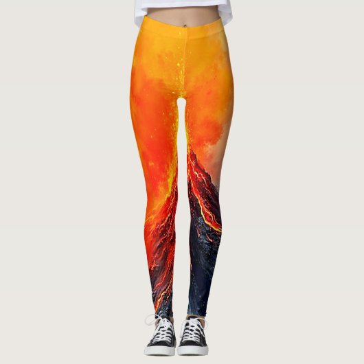 Vulkanuitbarsting: Ruwe Kracht Leggings (Voorkant)
