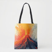 Vulkanuitbarsting: Ruwe Kracht Tote Bag (Voorkant)