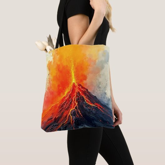 Vulkanuitbarsting: Ruwe Kracht Tote Bag (Dichtbij)