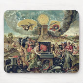 Vulkforges met draaiende wapens muismat (Voorkant)