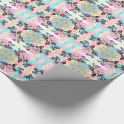 Vulkpapier voor botervliegen - verf cadeaupapier (Hoek)