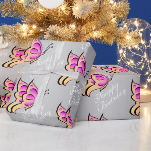 Vulkpapier voor vlinders cadeaupapier