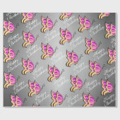 Vulkpapier voor vlinders cadeaupapier (Vlak)