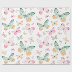 Vulkpapier voor vlinders cadeaupapier