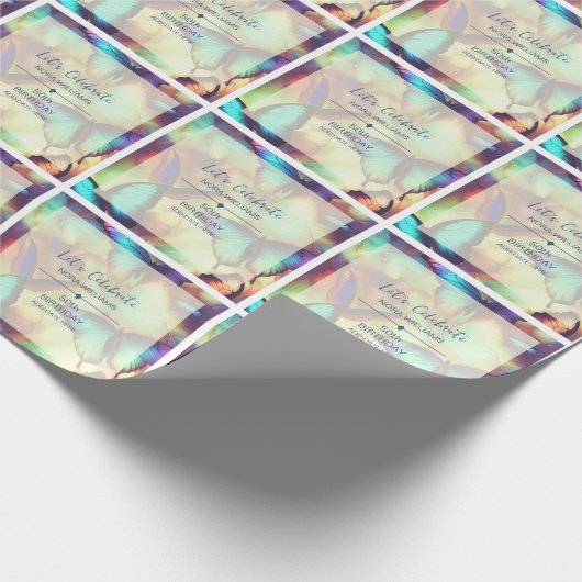 Vulkpapier voor vlinders cadeaupapier (Hoek)