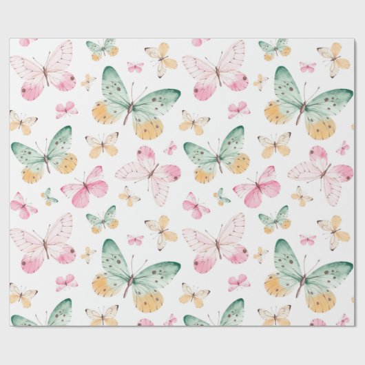 Vulkpapier voor vlinders cadeaupapier (Vlak)
