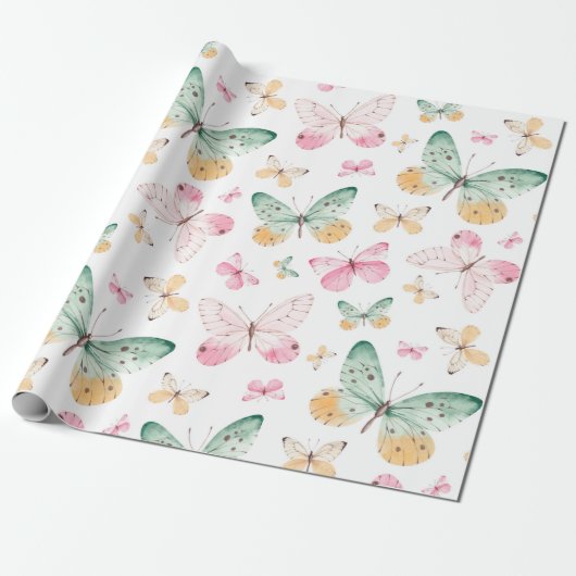 Vulkpapier voor vlinders cadeaupapier (Uitgerold)