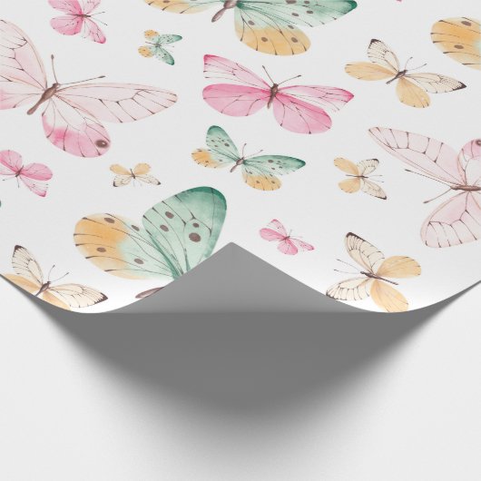 Vulkpapier voor vlinders cadeaupapier (Hoek)