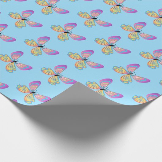 Vulkpapier voor vlinders cadeaupapier (Hoek)