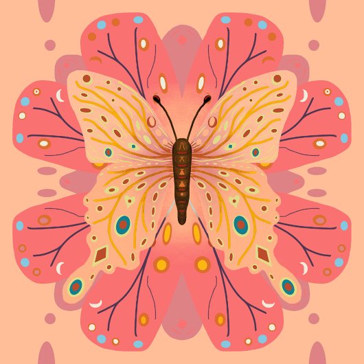 Vulkpapier voor vlinders cadeaupapier