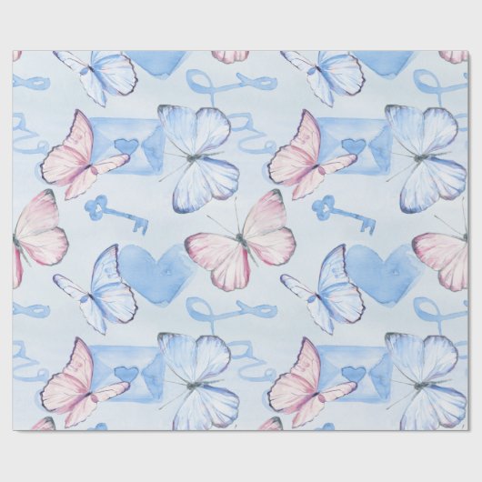 Vulkpapier voor vlinders cadeaupapier (Vlak)