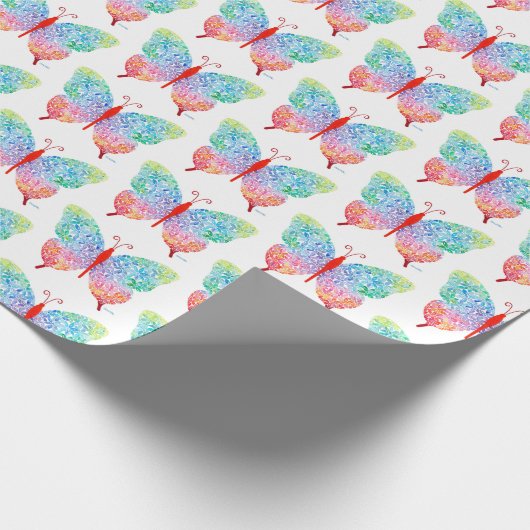 Vulkpapier voor vlinders cadeaupapier (Hoek)