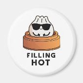 Vullen Heet Grappig Dumpling Pun Magneet (Voorkant)