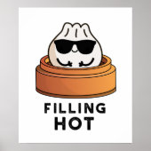 Vullen Heet Grappig Dumpling Pun Poster (Voorkant)