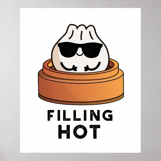 Vullen Heet Grappig Dumpling Pun Poster (Voorkant)
