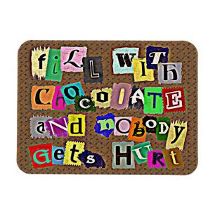 VULLEN MET CHOCOLAAT ... Magneet