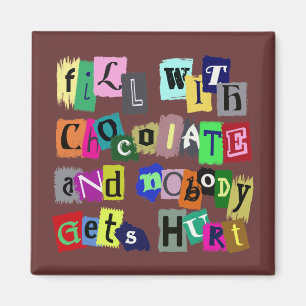 VULLEN MET CHOCOLAAT ... MAGNEET