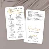 Vuller na verzorging instructies Beauty Gezichtsgo Visitekaartje