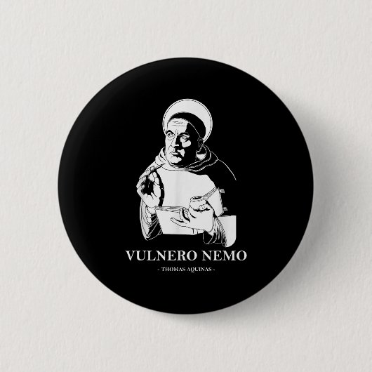 Vulnero Nemo Katholieke Heilige Thomas van Aquino  Ronde Button 5,7 Cm (Voorkant)