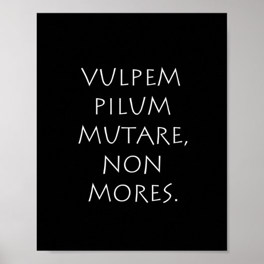 Vulpem pilum mutare non mores poster (Voorkant)