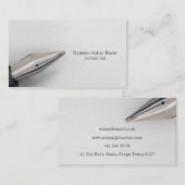 Vulpen en papier visitekaartje (Voorkant / Achterkant)