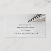 Vulpen en papier visitekaartje (Achterkant)