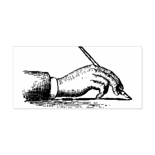 Vulpen in hand rubberen stempel (Afrduk)