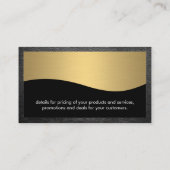 Vulpen Logo | Gouden metalen lederen sierstrips Visitekaartje (Achterkant)