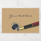 Vulpen met inkt - Etiket voor levensmiddelen (Enkel label)