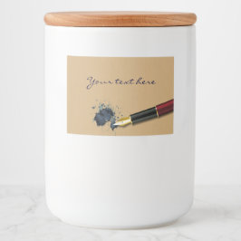 Vulpen met inkt - Etiket voor levensmiddelen