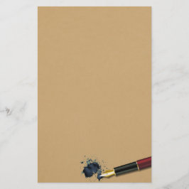 Vulpen met inkt/spleet - briefpapier