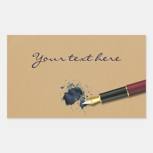 Vulpen Vulpen met inktlot - Kticker Rechthoekige Sticker (Voorkant)