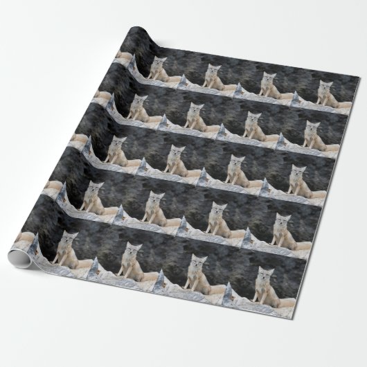 Vulpes corsac cadeaupapier (Uitgerold)