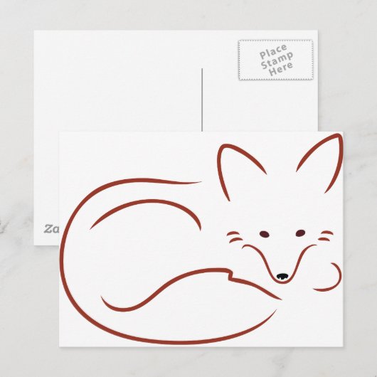 Vulpes Vulpes Briefkaart (Voorkant / Achterkant)